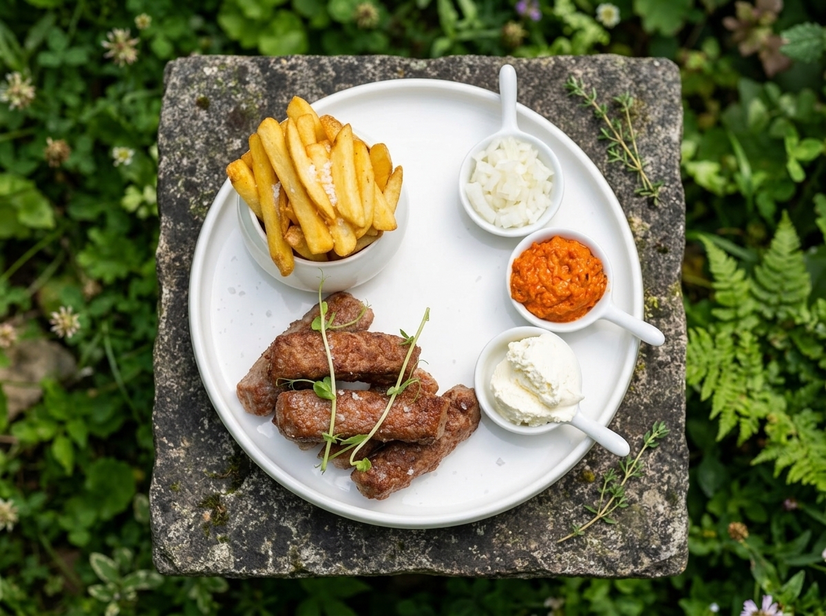 Gleis Wirt Cevapcici mit Pommes und Ajvar — Gleiswirt Speisekarte